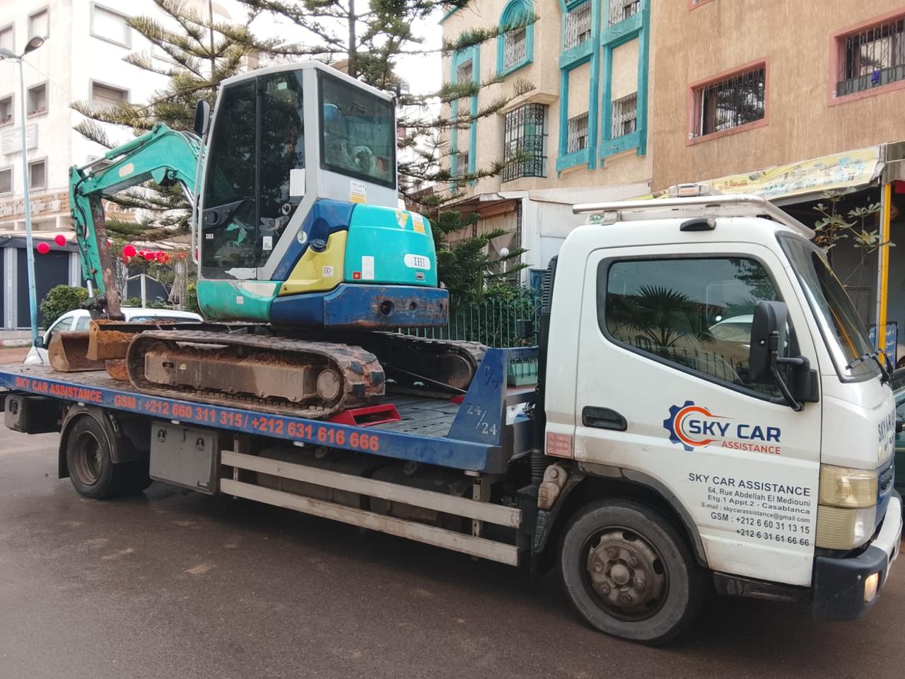 Transport excavatrice